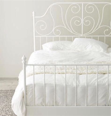 White Gold Metal Glass Bedside Table + Double Bed Frame - photo 5
