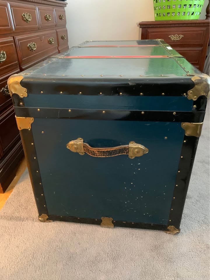 Langmuir Steamer Trunk with Tray - Vintage - photo 4