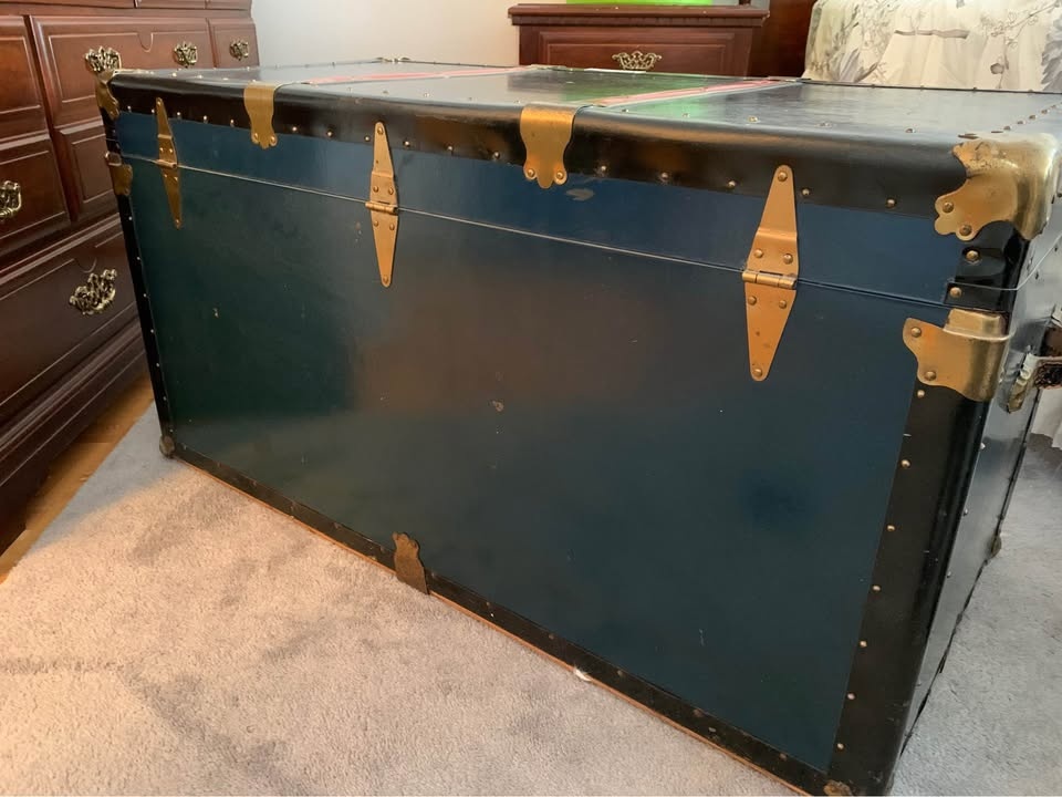 Langmuir Steamer Trunk with Tray - Vintage - photo 5