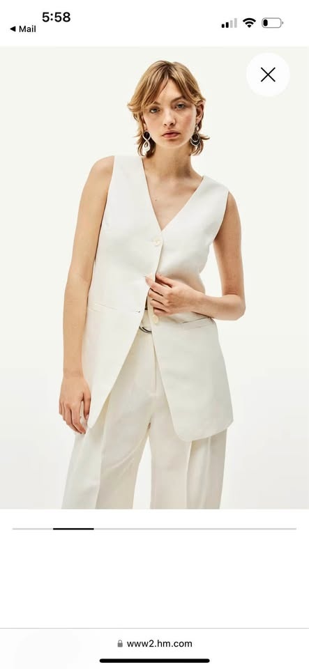 Linen-blend Suit Vest (NWT)