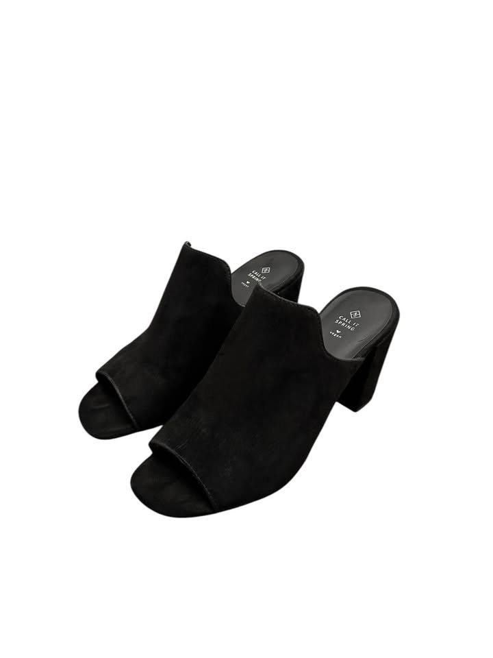 Black Mule Block Heels - photo 2