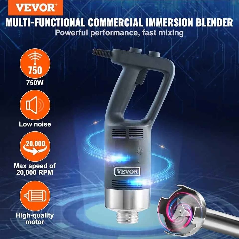 VEVOR Commercial Immersion Blender, 750W 12" Heavy Duty Hand Mix - photo 5