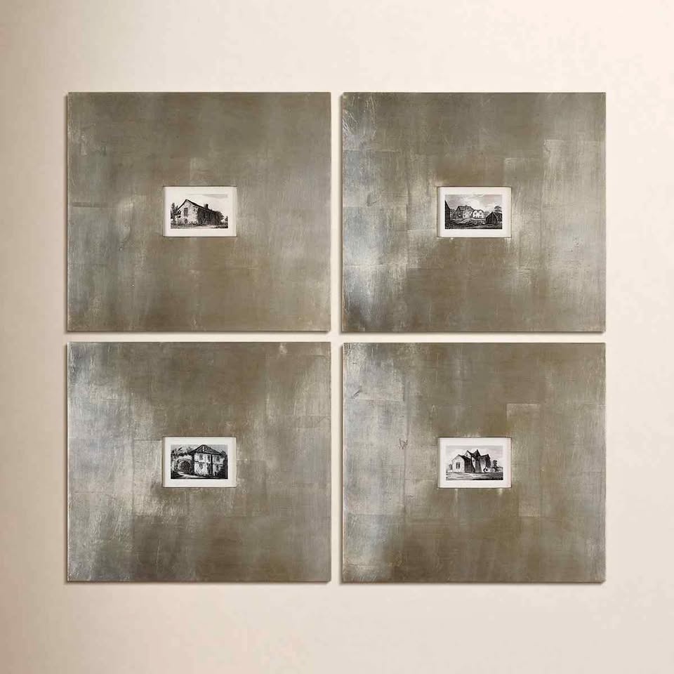 Grace Feyock "Industrial Buildings" Art Set (4 Framed Prints)