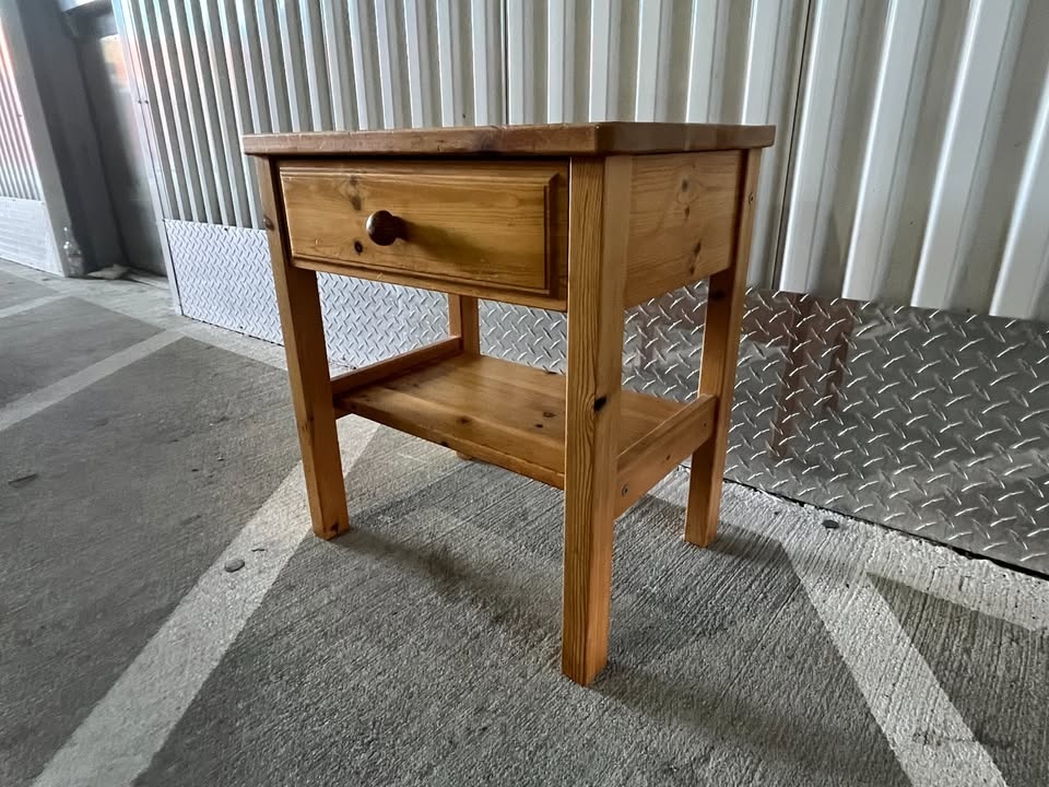 Solid Pine Wood Nightstand - photo 3
