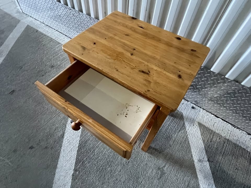 Solid Pine Wood Nightstand - photo 5