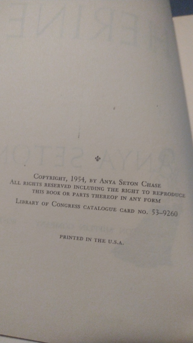 Katherine by Anya Seton Vintage Hardback - photo 3