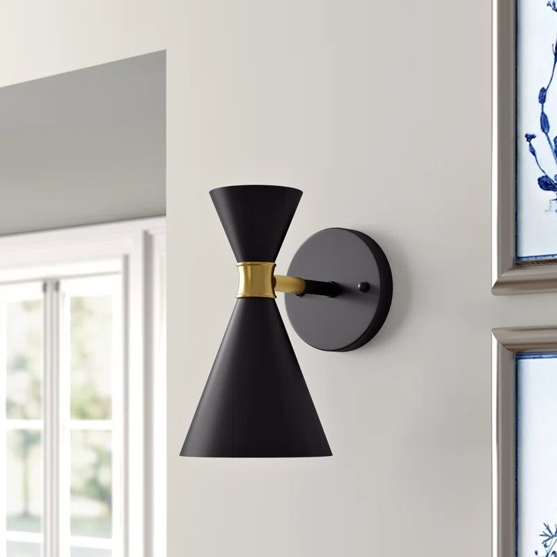 New Badgett 9.5”H Dimmable Armed Sconce/Wall Light