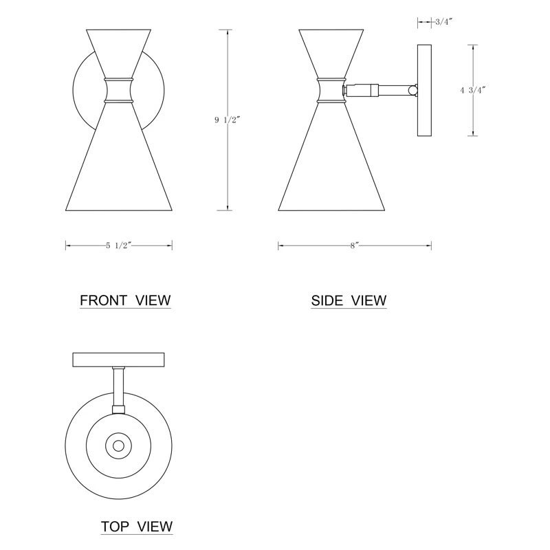 New Badgett 9.5”H Dimmable Armed Sconce/Wall Light - photo 2