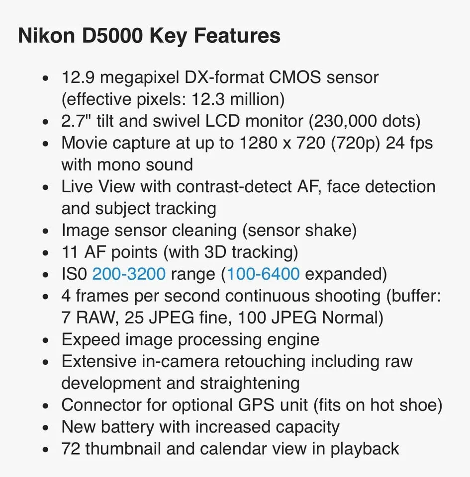 Nikon D5000 + 18-55mm Lens image indicator(4)