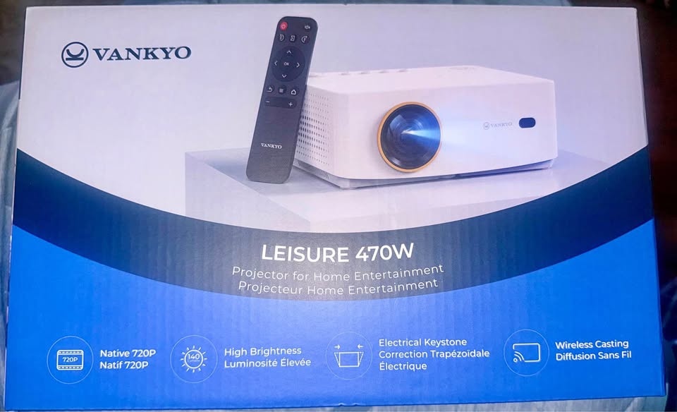 Brand New Vankyo 470W Portable Projector 720p