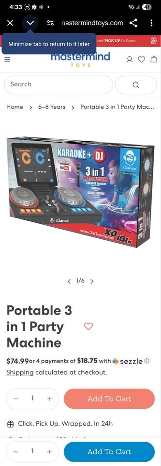 Portable 3 in 1 Party Machine iPad/iPhone Compatible $65 - photo 2