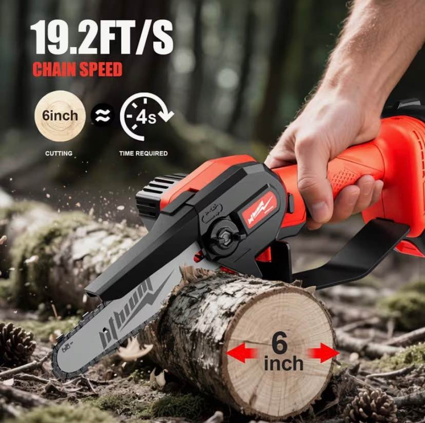 Electric Chainsaw with 2 Batteries and Tool Box - photo 5