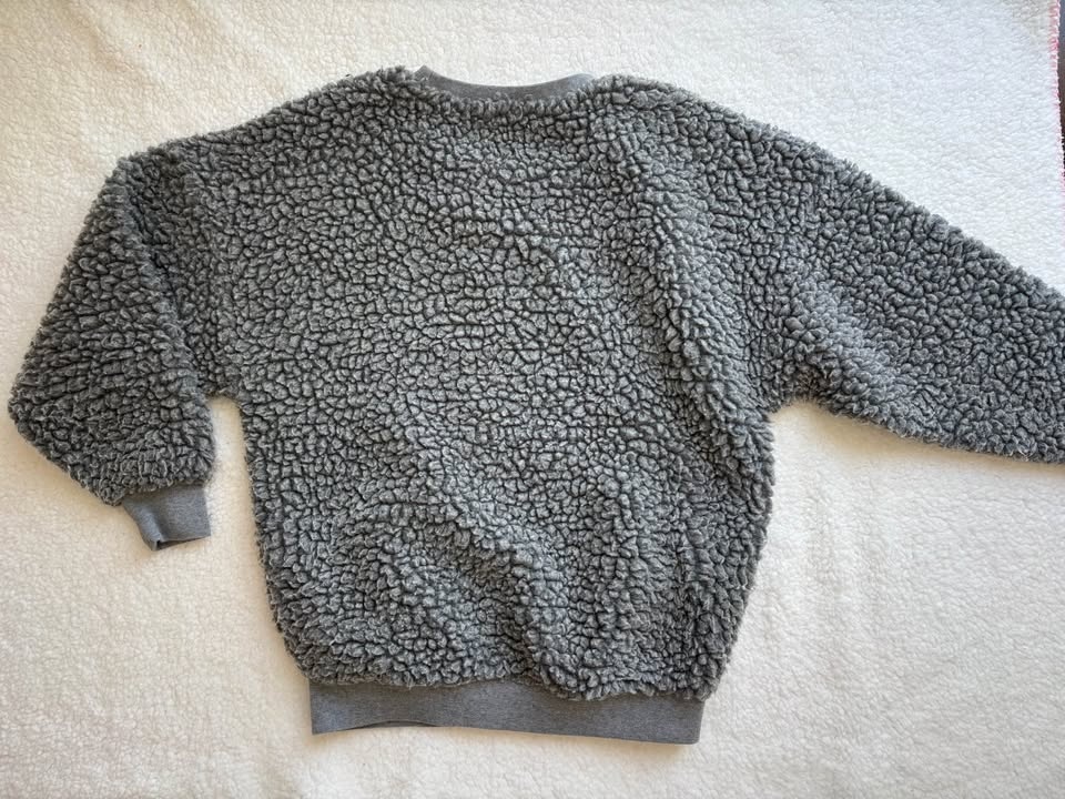 Maje Oversized Grey Sherpa Sweater (size 1) - photo 4