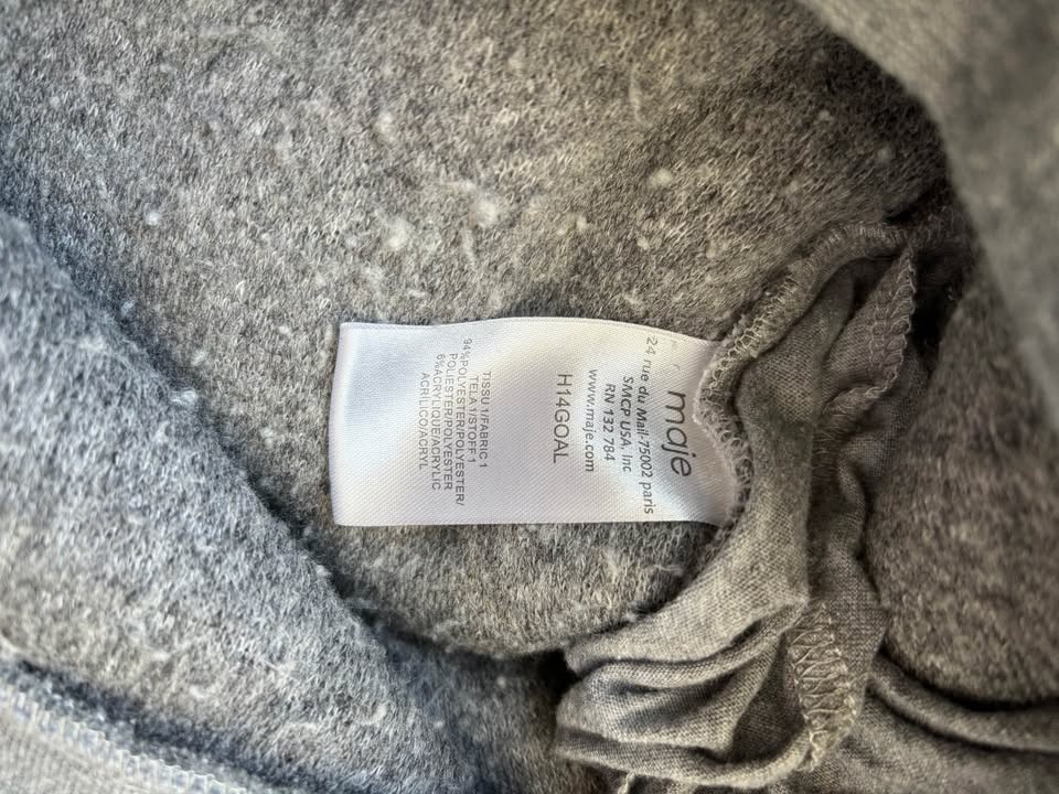 Maje Oversized Grey Sherpa Sweater (size 1) - photo 5