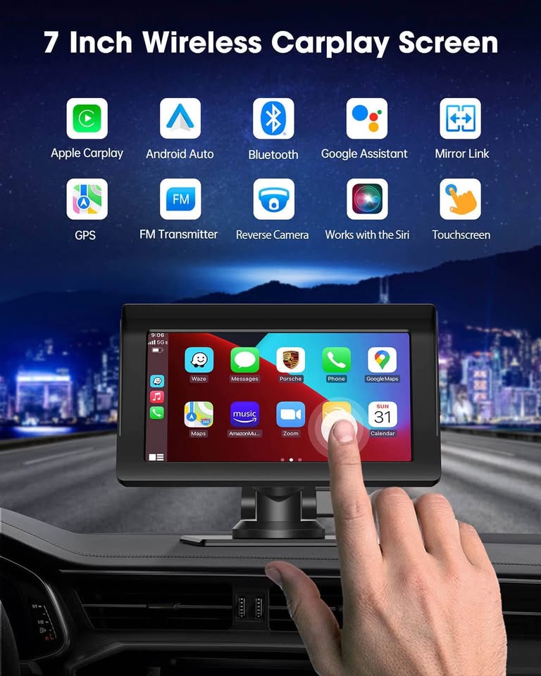 Lamtto 7'' Wireless CarPlay & Android Auto Car Stereo - photo 4