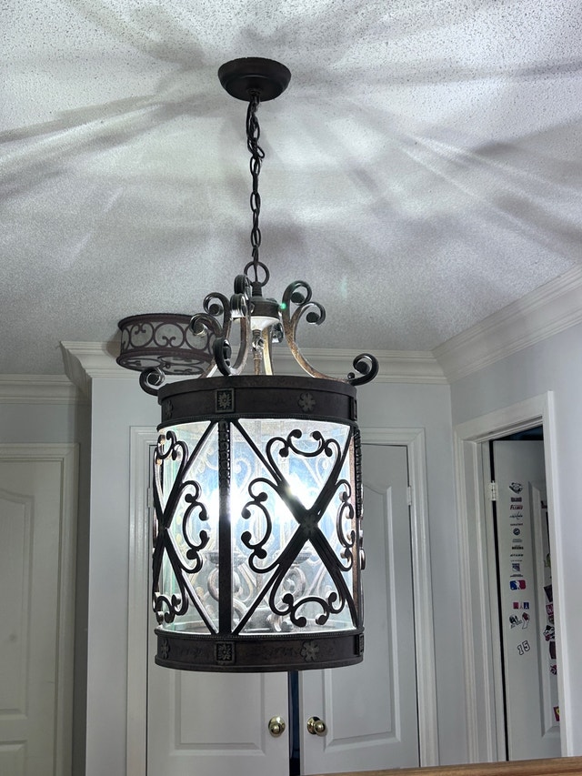 Rustic chandelier 13” diameter, 24” high - photo 3