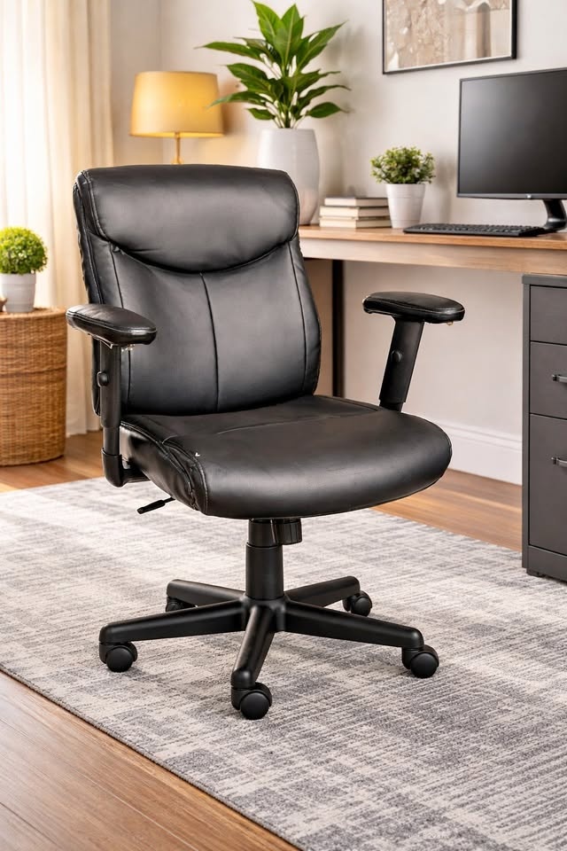 Black Office / Computer Desk Chair – Adjustable & Comfortable