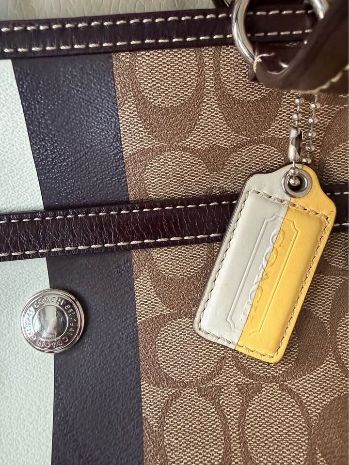 Coach Signature Striped Tote Bag - photo 2