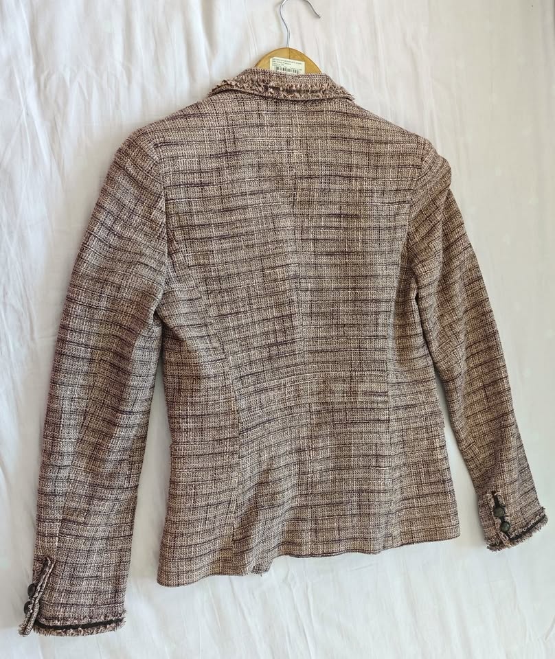 CLAMONT PARIS Tweed Plaid Blazer - Size S - photo 3