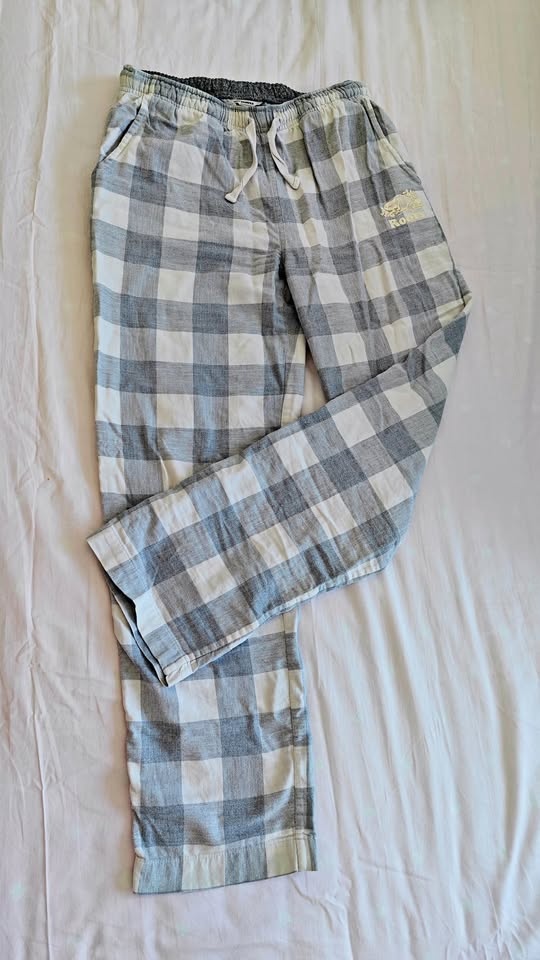 Roots Pajama Pants - Grey Plaid - Size XS