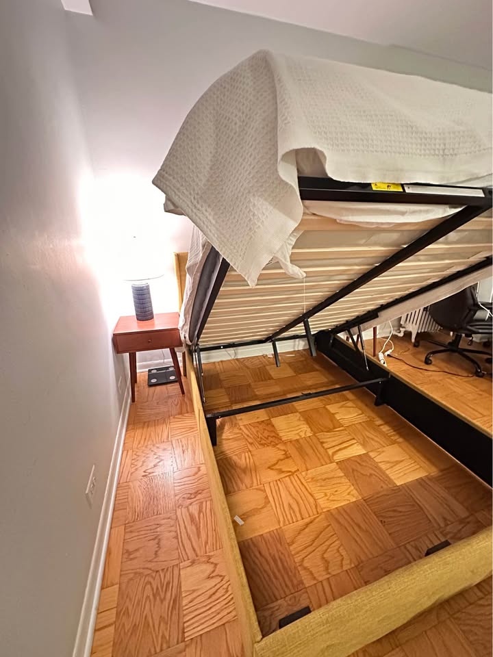 Full Size Bed Frame with Under-Storage Lift System - photo 2