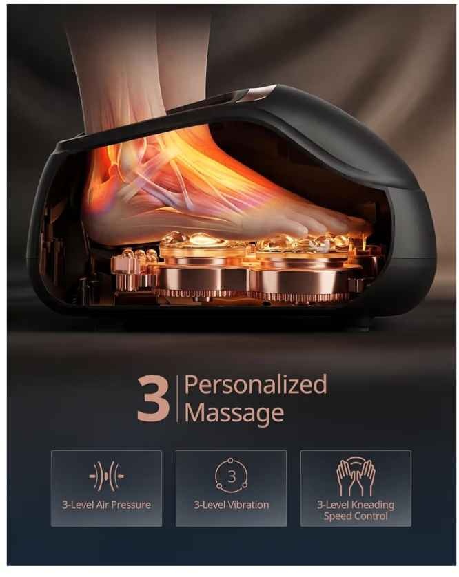 Foot Massager with Heat, Deep Kneading Shiatsu - photo 2
