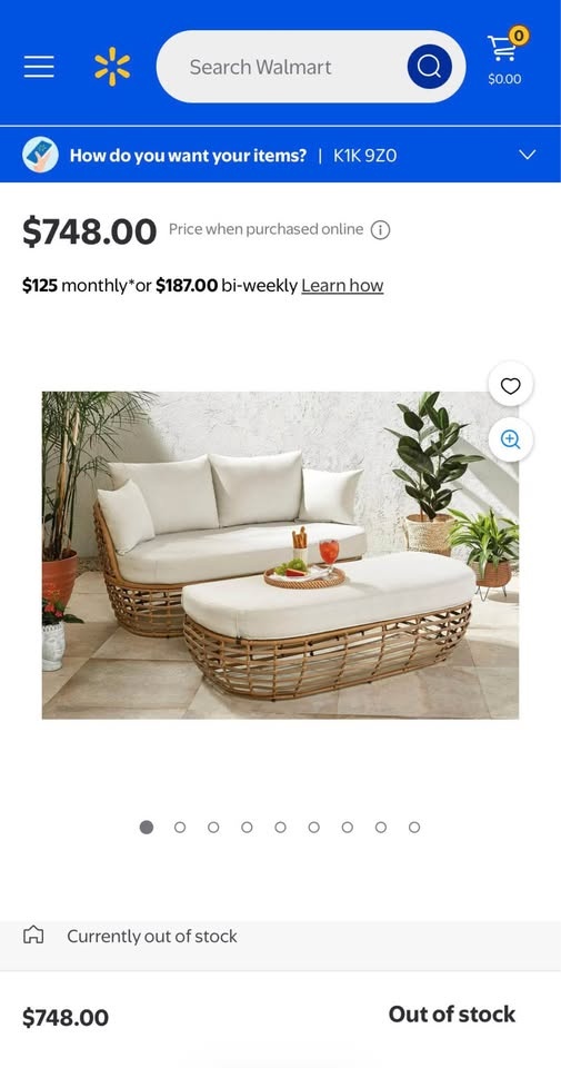 Dune 2-Piece Patio Loveseat & Ottoman - photo 2