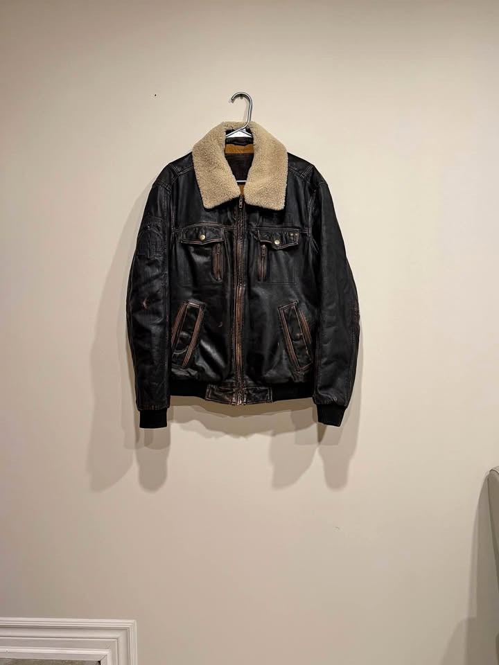 Vintage aviator bomber jacket
