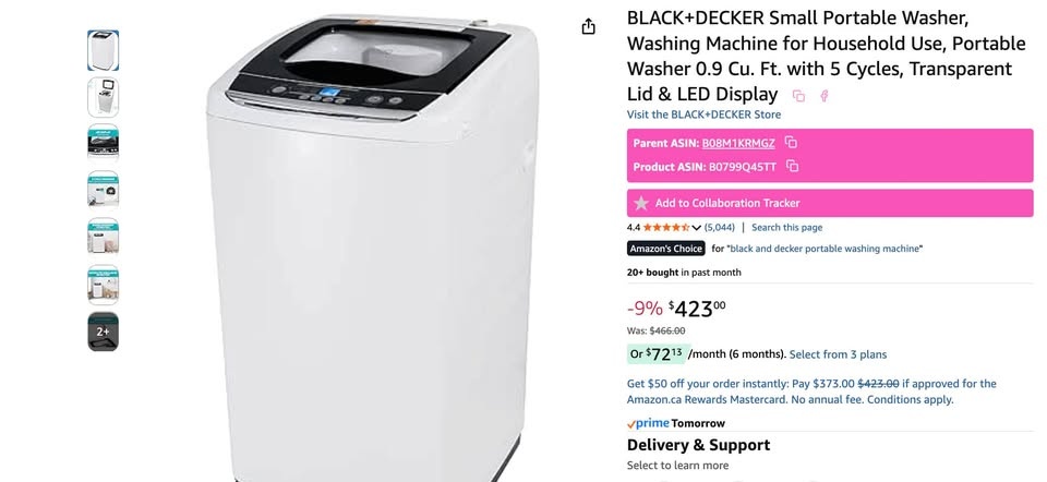 BLACK+DECKER Portable Washing Machine – Apartment / Condo / RV - photo 3