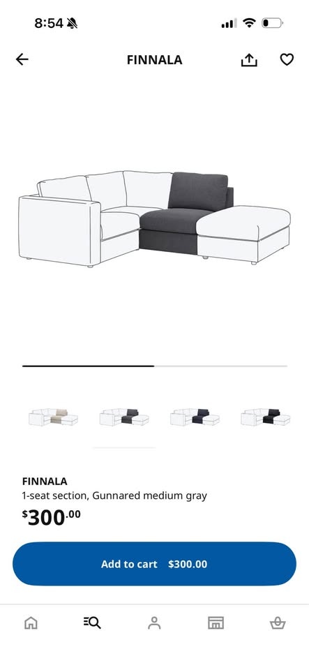 IKEA FINNALA Sectional Sofa Reversible - photo 3
