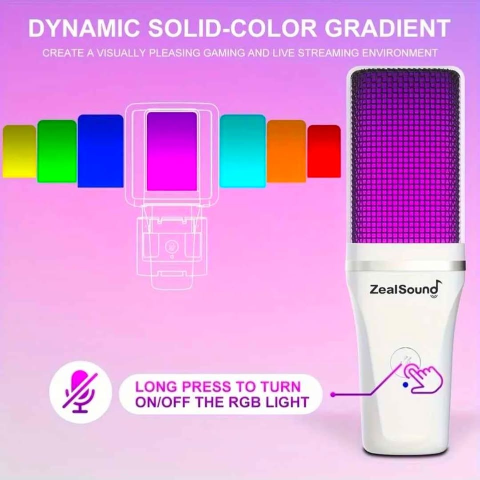 ZealSound USB White Gaming Microphone - photo 4