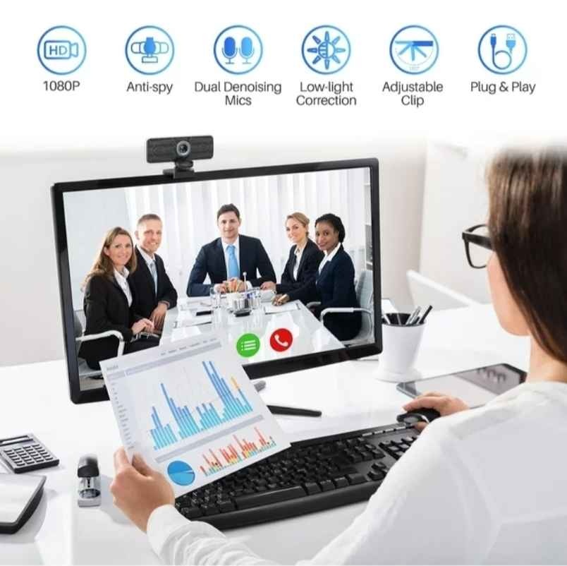 Webcam with Dual Microphones & Privacy Cover - photo 4