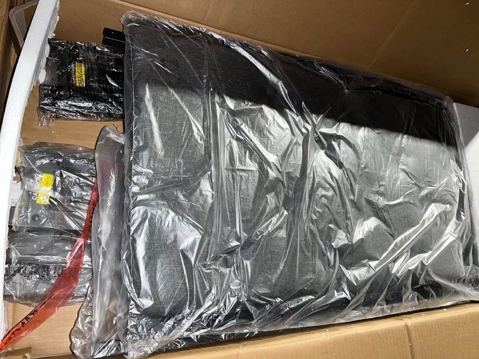 NEW Queen Bed Frame - Grey Upholstered Tufted Headboard - photo 4