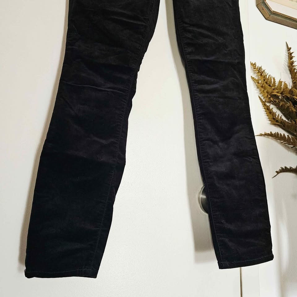 MOTHER Black Velvet Skinny Jeans Size 24 - photo 5