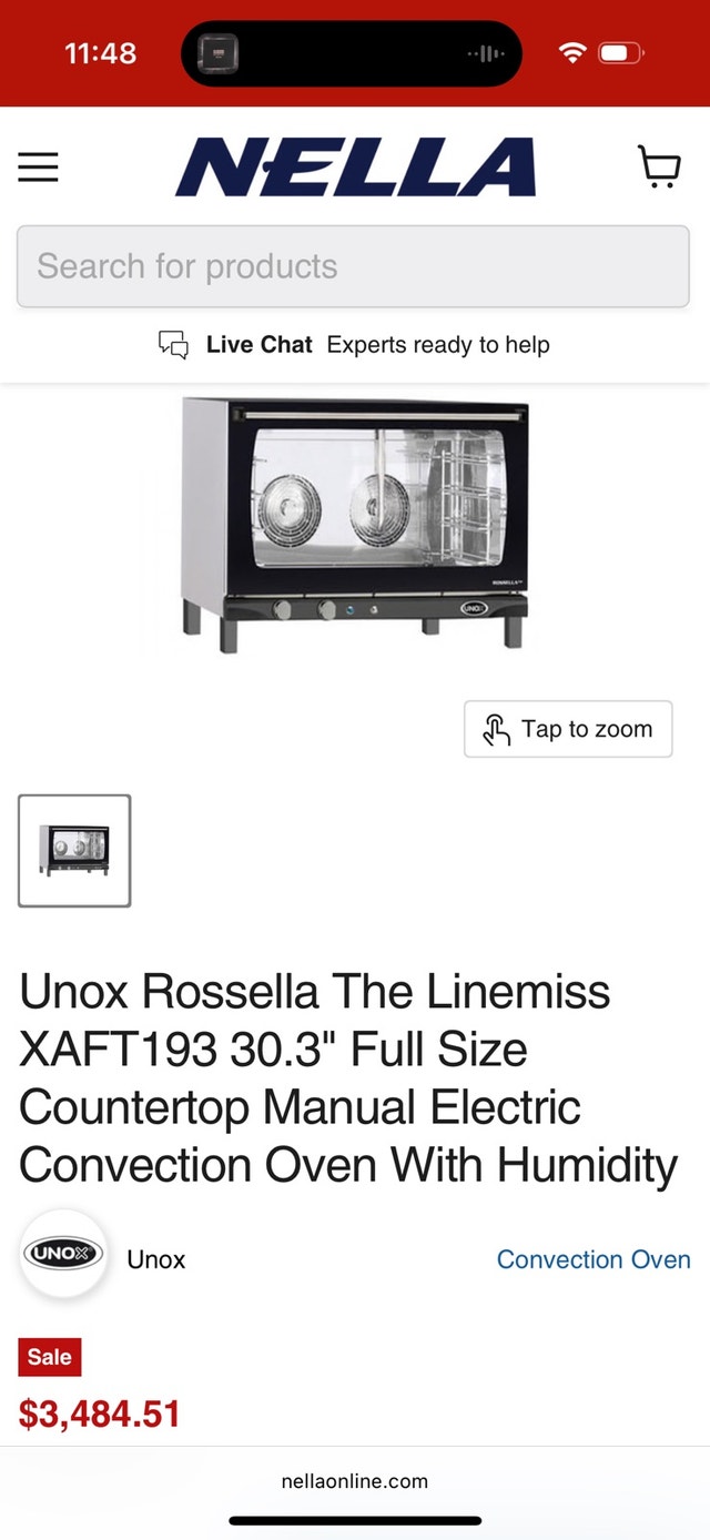 Unox Rossella Full Size Countertop Convection Oven