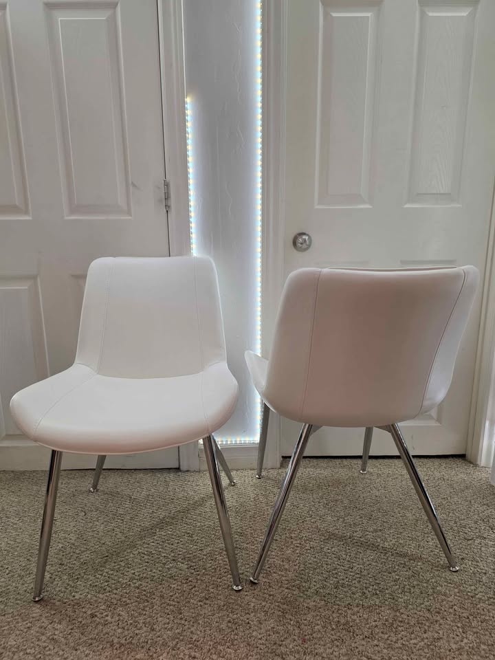 George Oliver White PU Leather Dining Chairs - Set of 2 - Brand - photo 2