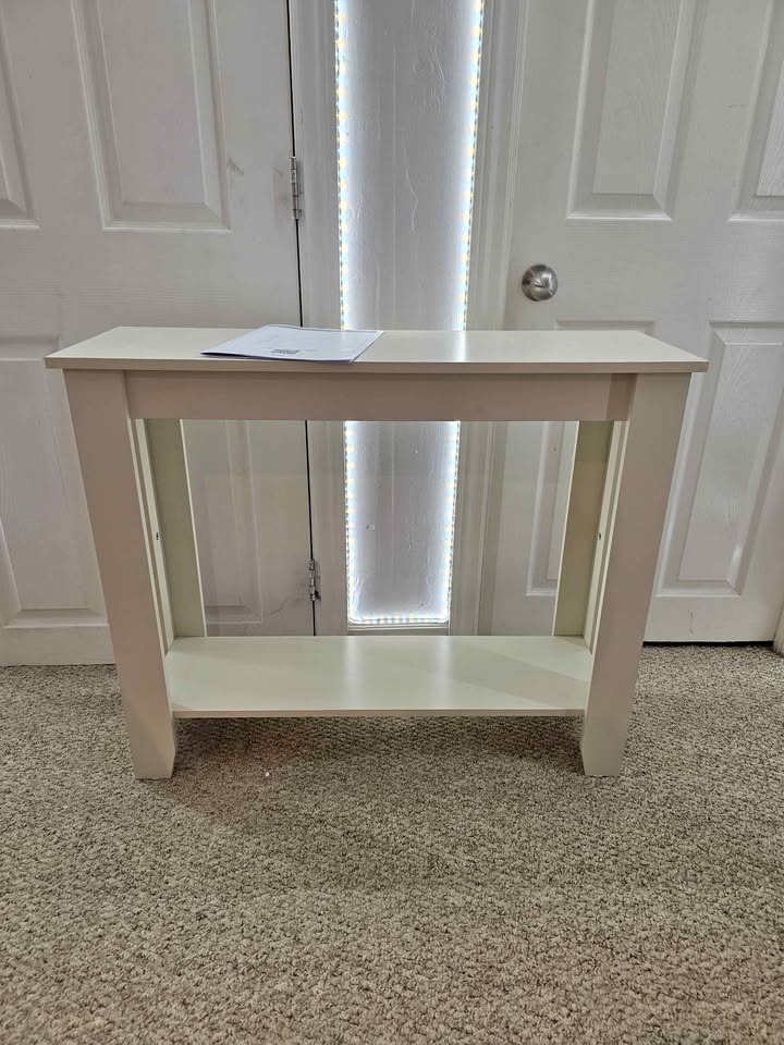Lark Manor Weddel Basilico Console Table Ivory - Brand New