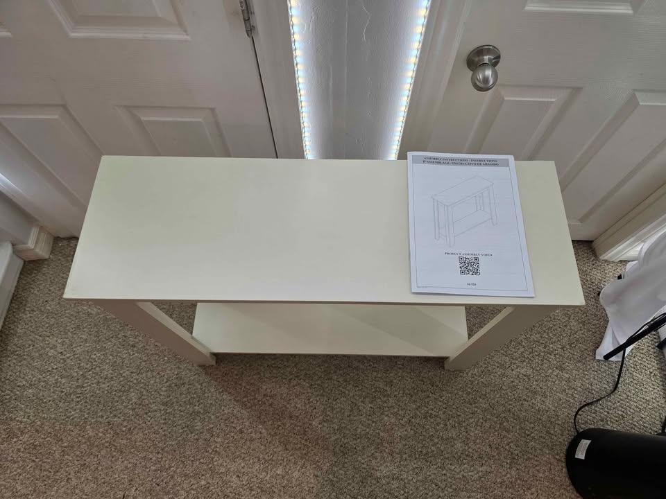 Lark Manor Weddel Basilico Console Table Ivory - Brand New - photo 3