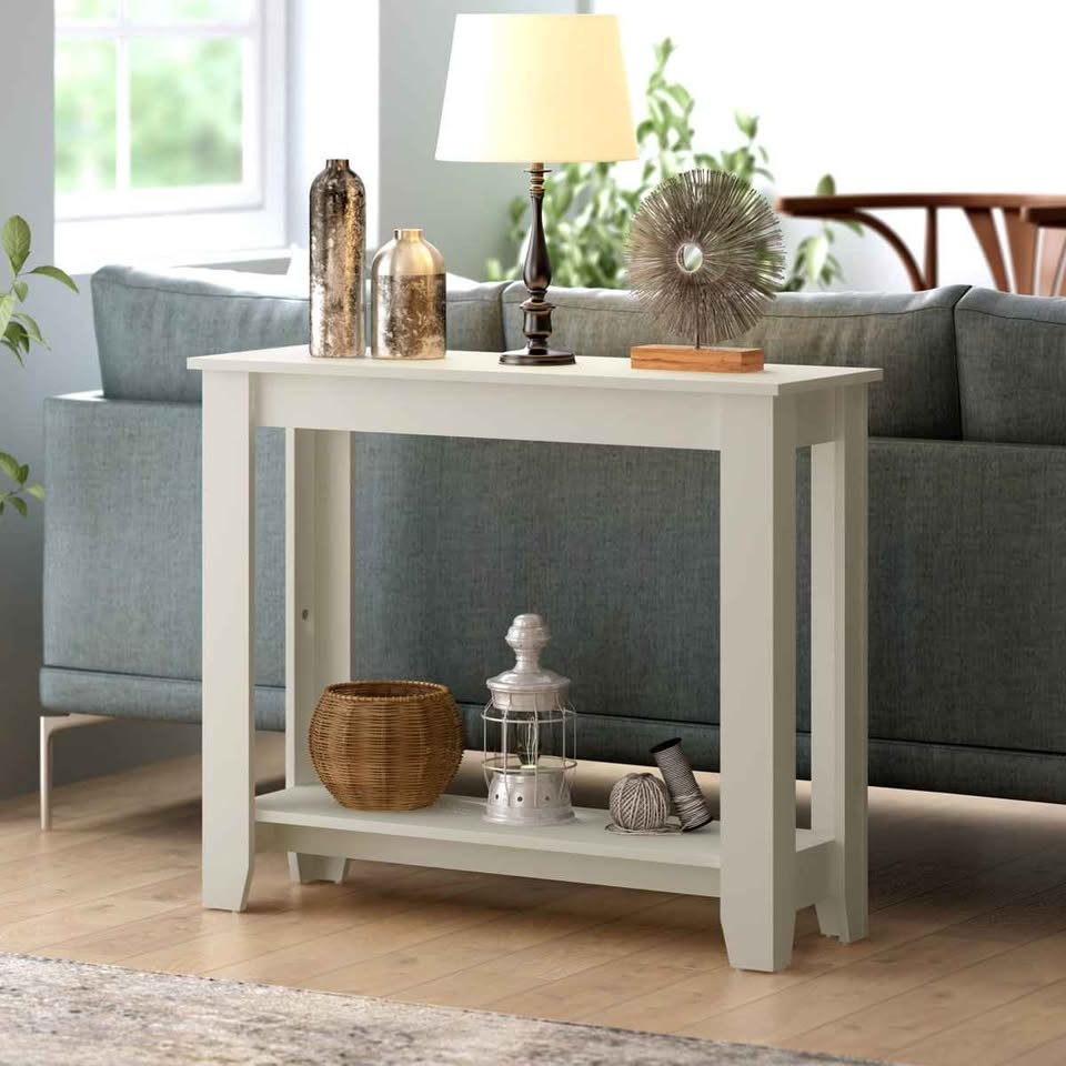 Lark Manor Weddel Basilico Console Table Ivory - Brand New - photo 5
