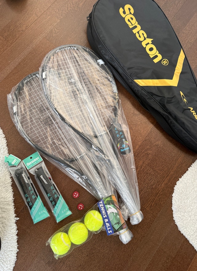 BRAND NEW Tennis Set with Balls, Grips, Vibration Dampers