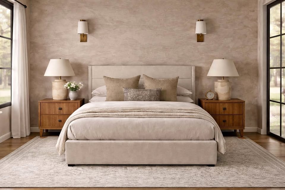 Double / Full Size Hydraulic Storage Bed – Brand New (Greige)
