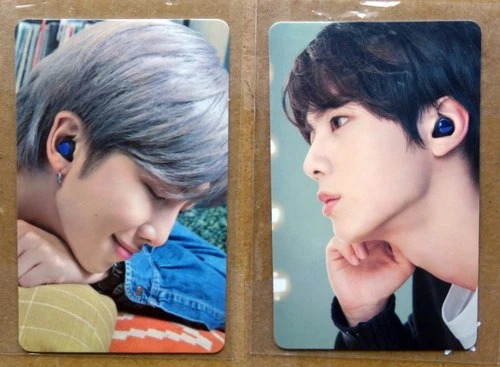 BTS x Samsung Galaxy EarBuds RM and Jin Photocards