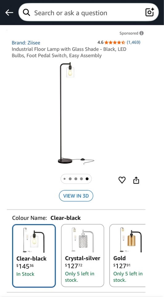 Floor lamp whit glass shade - photo 2