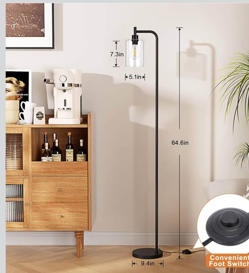 Floor lamp whit glass shade - photo 3