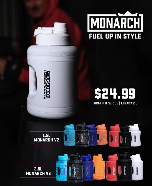 Supplement King 2.5L MONARCH V2 Gym Shaker Bottle - photo 4