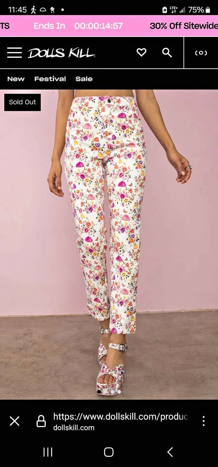 Size 2X Dolls Kill Mushroom Butterfly Print Mom Jeans