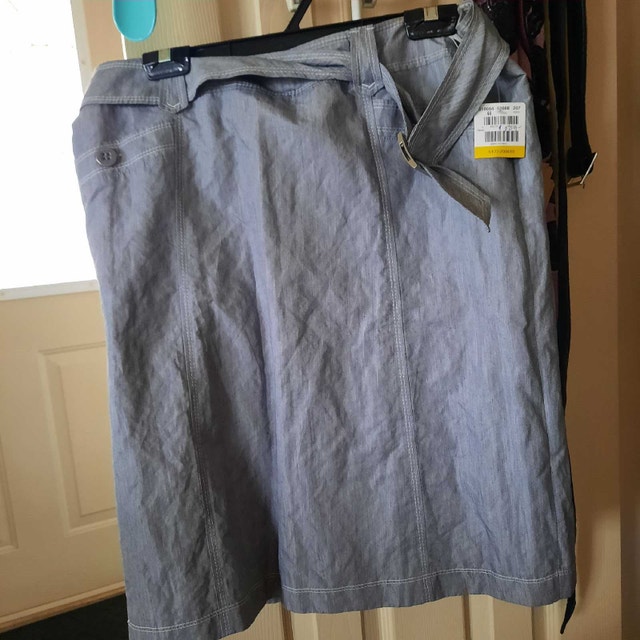 Grey Blazer and Skirt Set