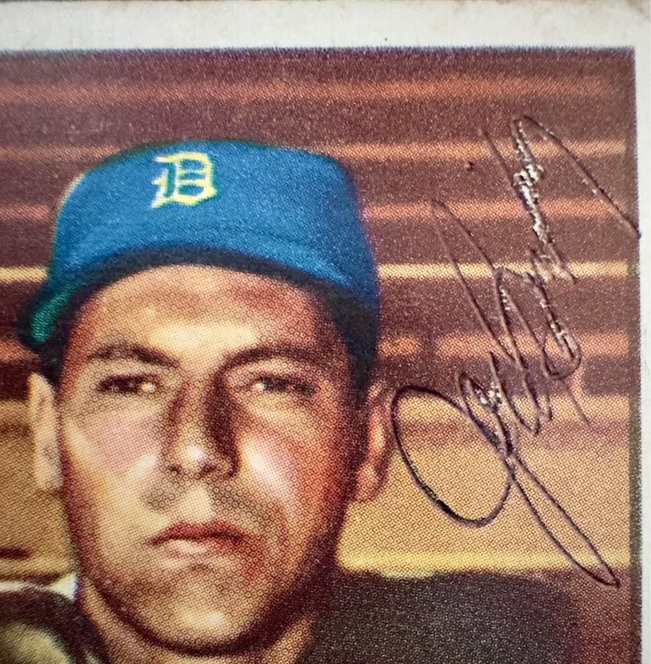 Autographed 1952 Topps Joe Ginsberg Baseball Card - Detroit Tige - photo 3
