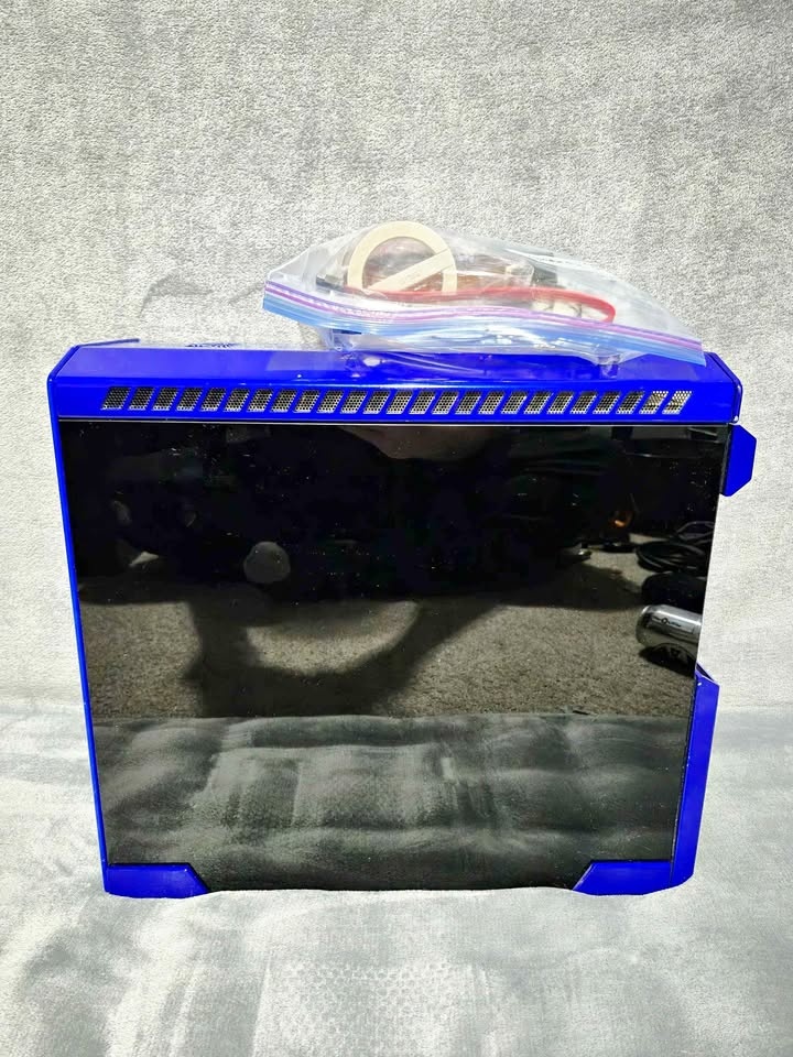 Rare Falcon PC Glass & Steel Case w/ Extra Asus Parts