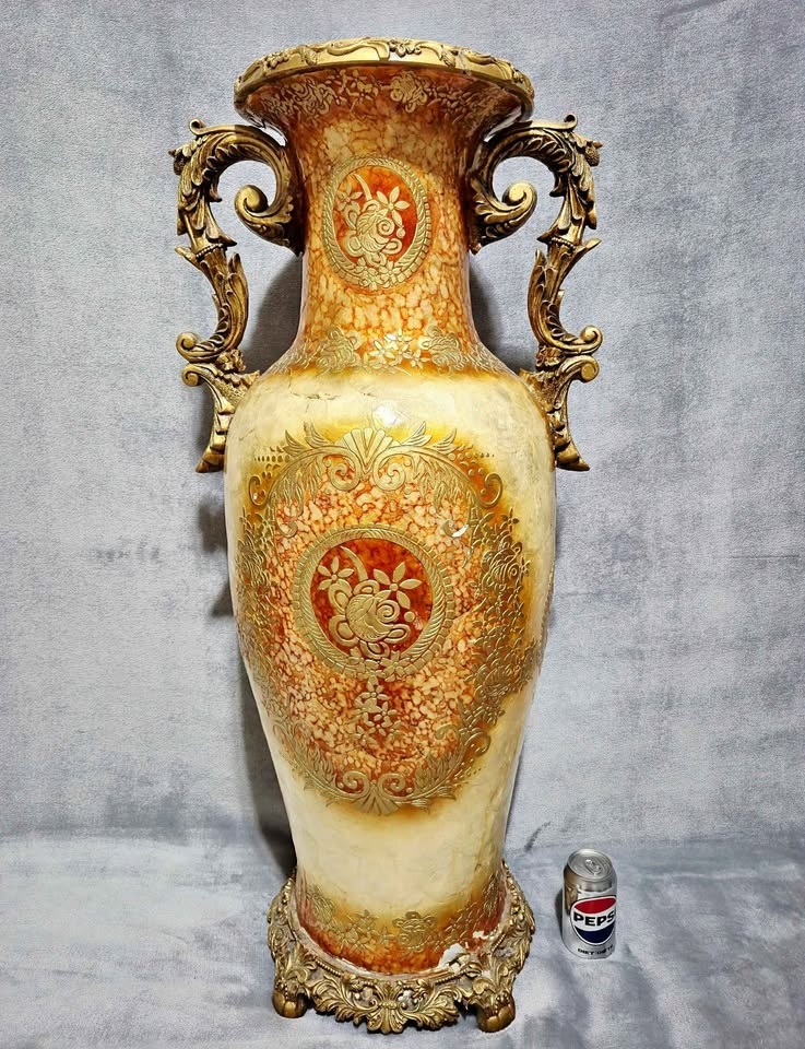 Rare 1940s Large Clay Fired Vase $240